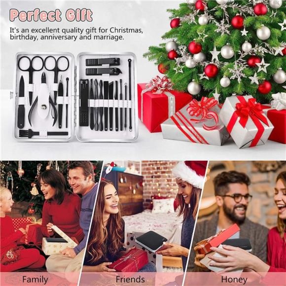 Manicure Set 19pcs Stainless Steel Professional Nail Clippers Pedicure Set - Picture 7 of 7